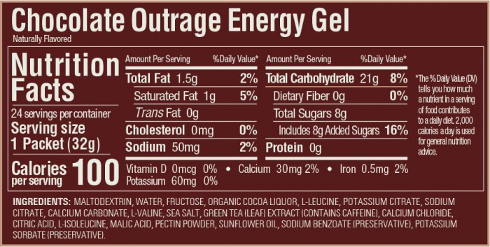 detail GU Energy Gel 32g Chocolate Outrage