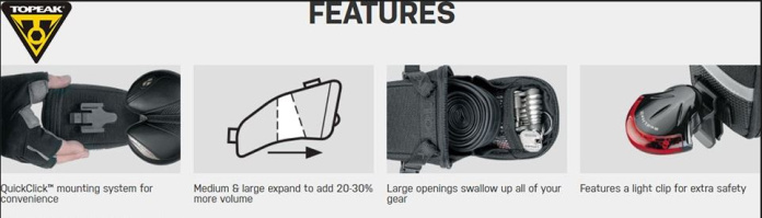 detail TOPEAK Aero Wedge Pack Large QuickClick