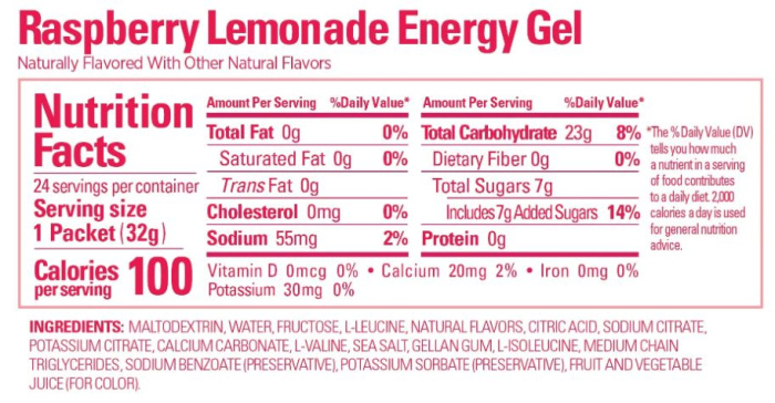 detail GU Energy Gel 32g Raspberry Lemonade