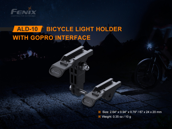 detail Fenix ALD-10 (adaptér do GoPro montáže)